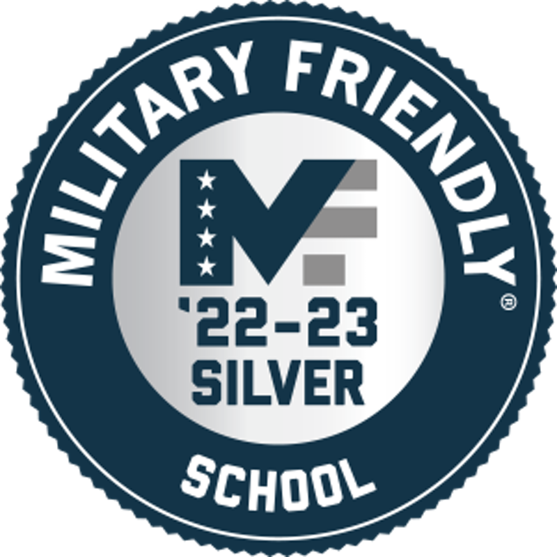 The Military Friendly school badge for the years 2022-2023